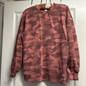 Lululemon perfectly oversized Pink Camouflage Sweatshirt size 6